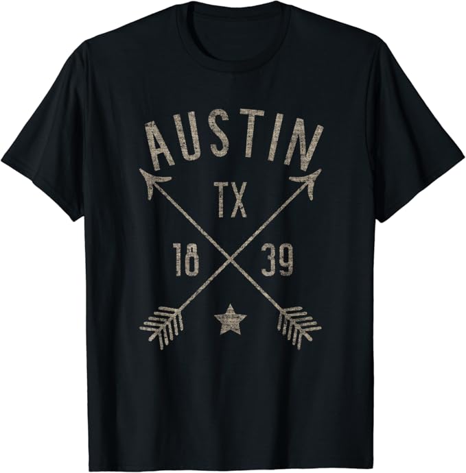 Austin TX Shirt Vintage Distressed Style Home City Clothing